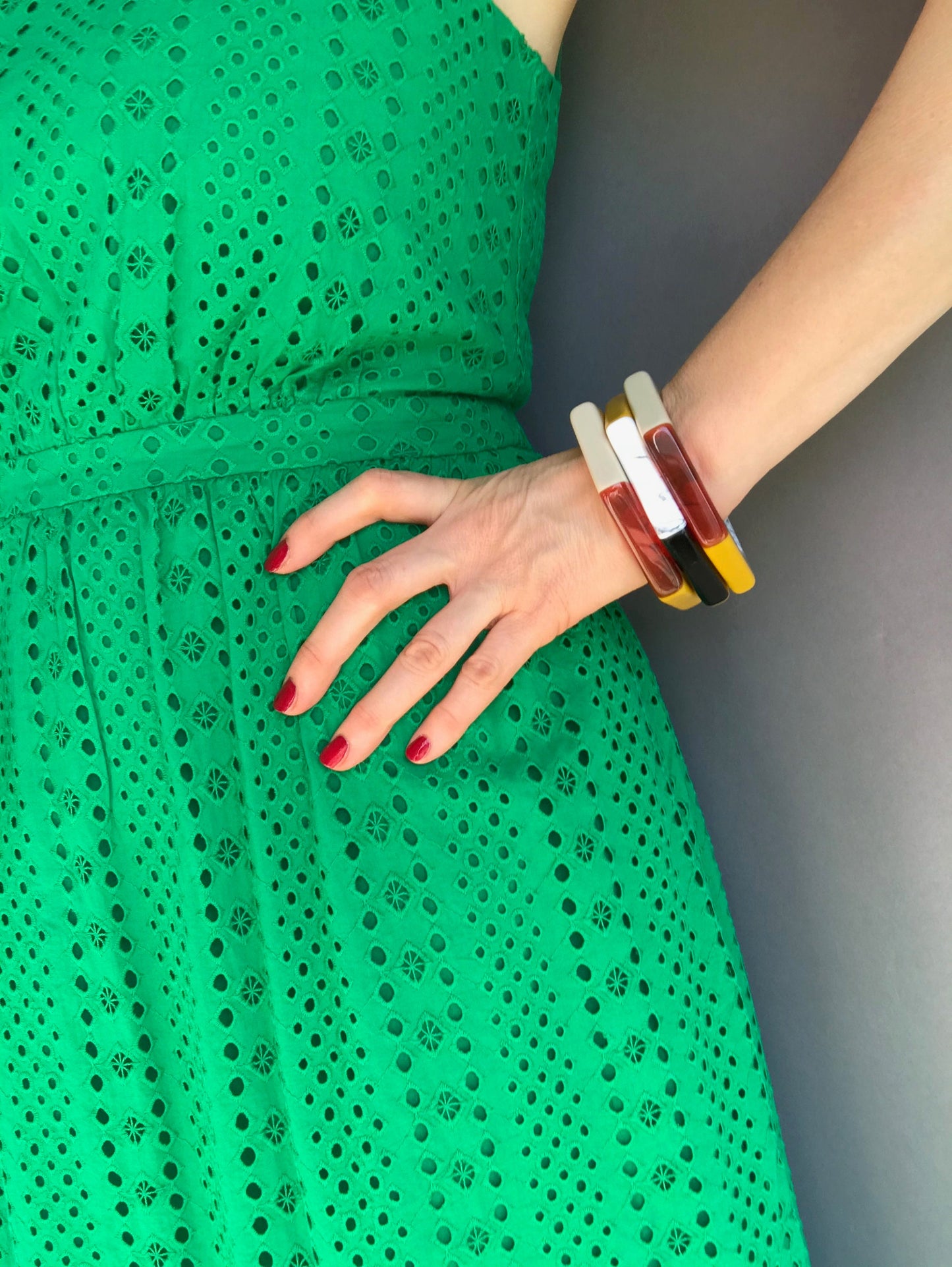 Mustard yellow statement bracelet