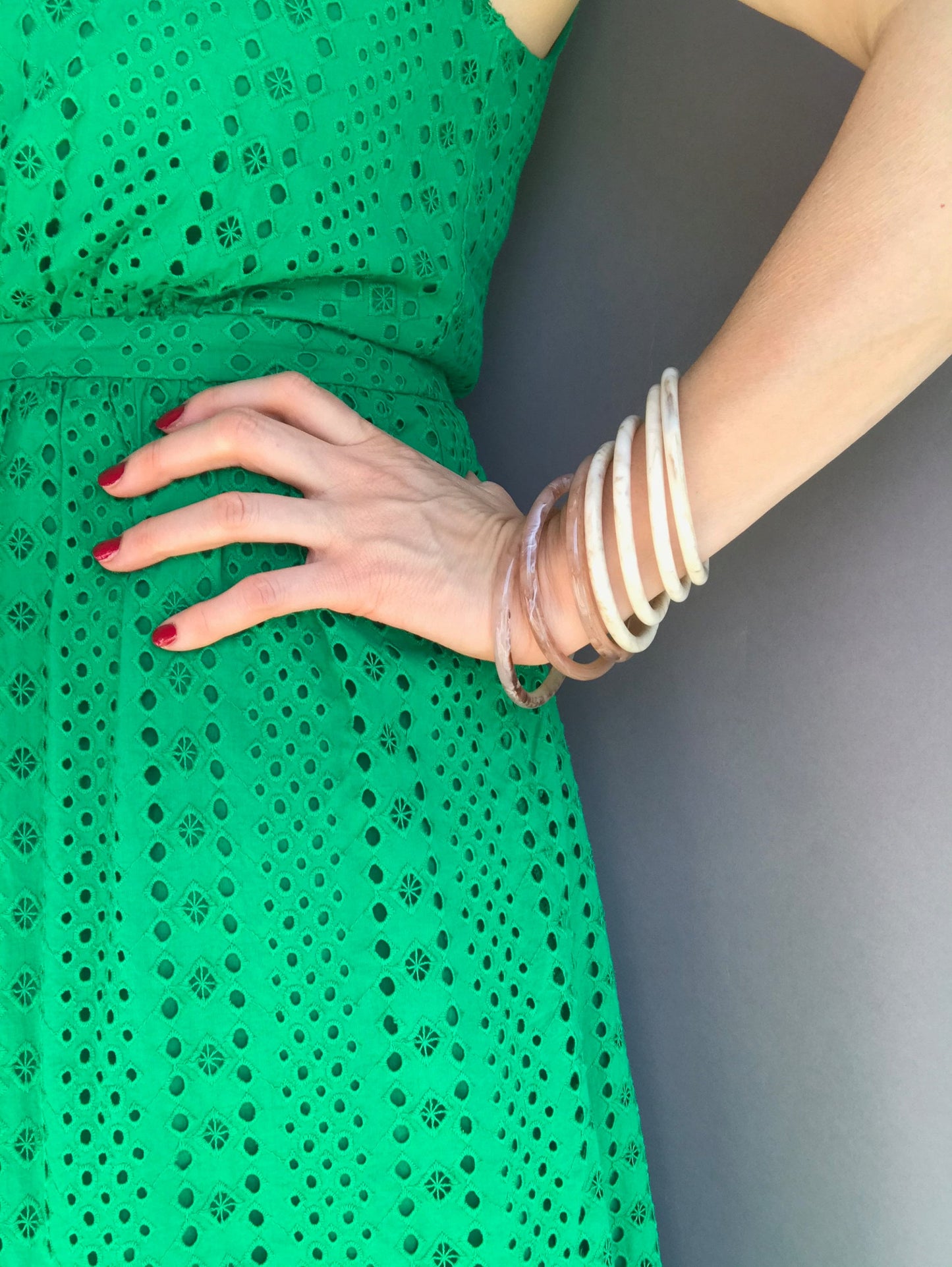 Tortoise shell acrylic 80's bracelet