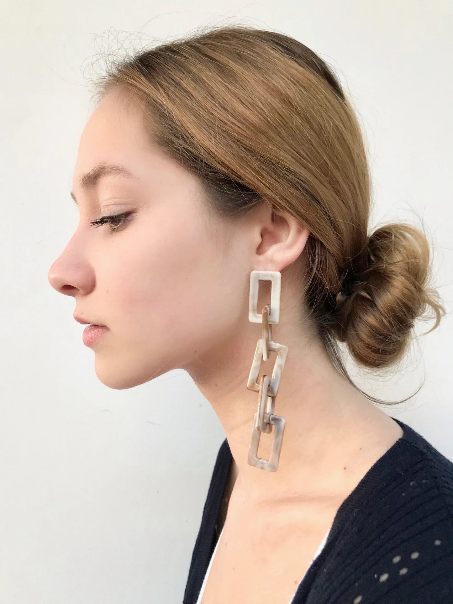 Acrylic chain earrings