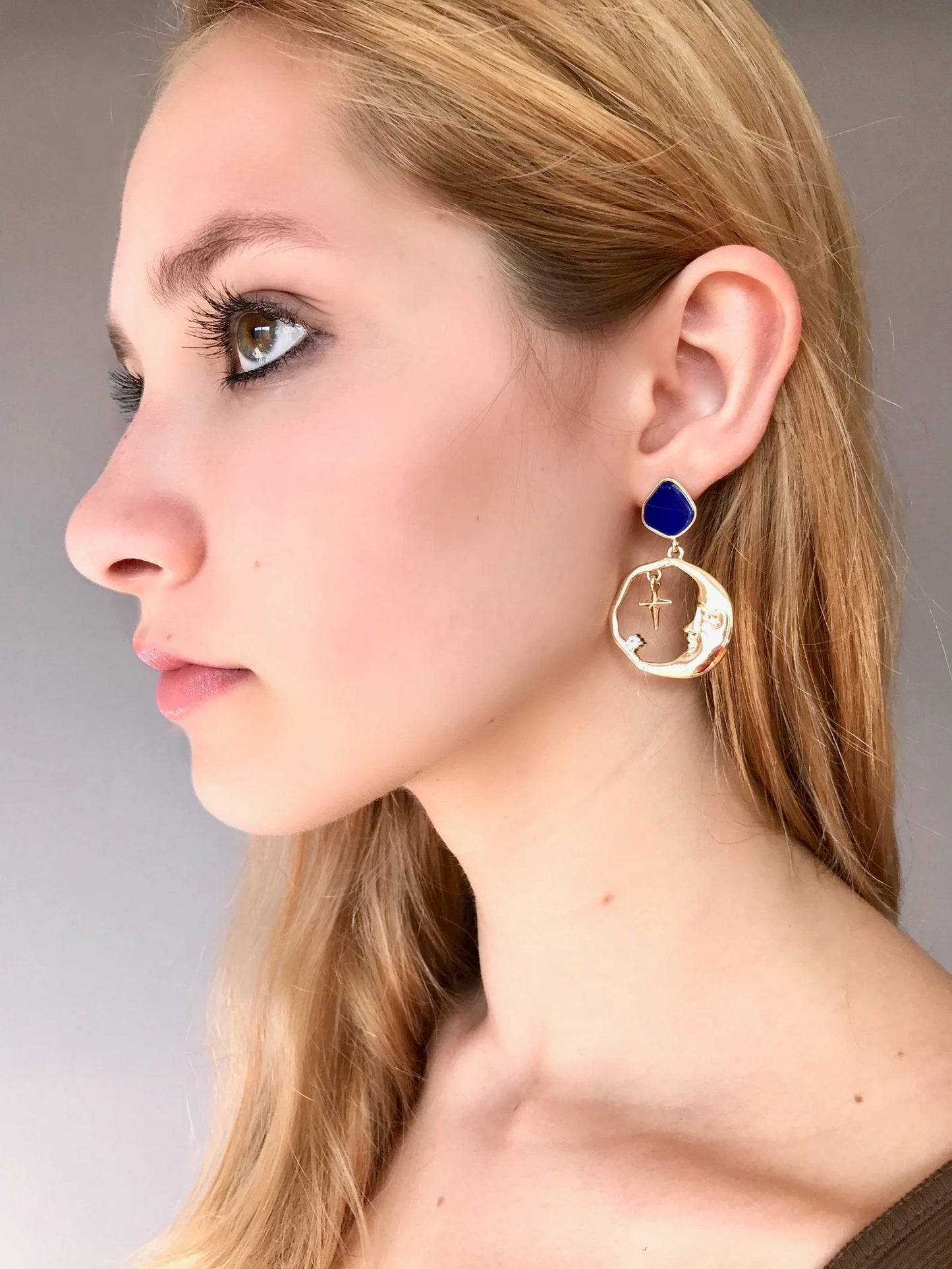 Star and moon earrings