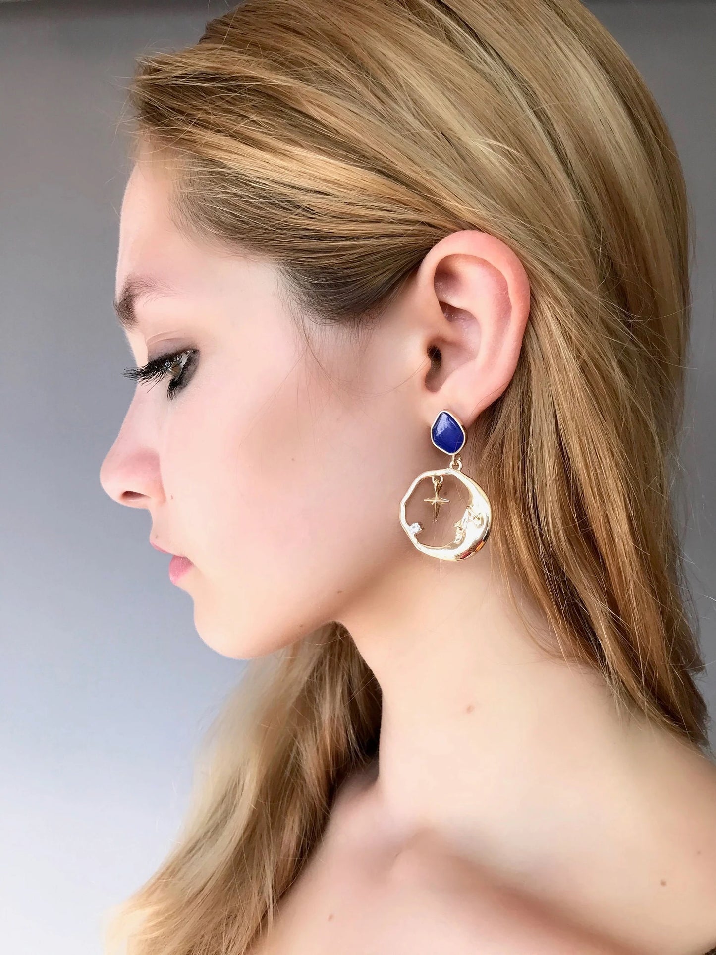 Star and moon earrings