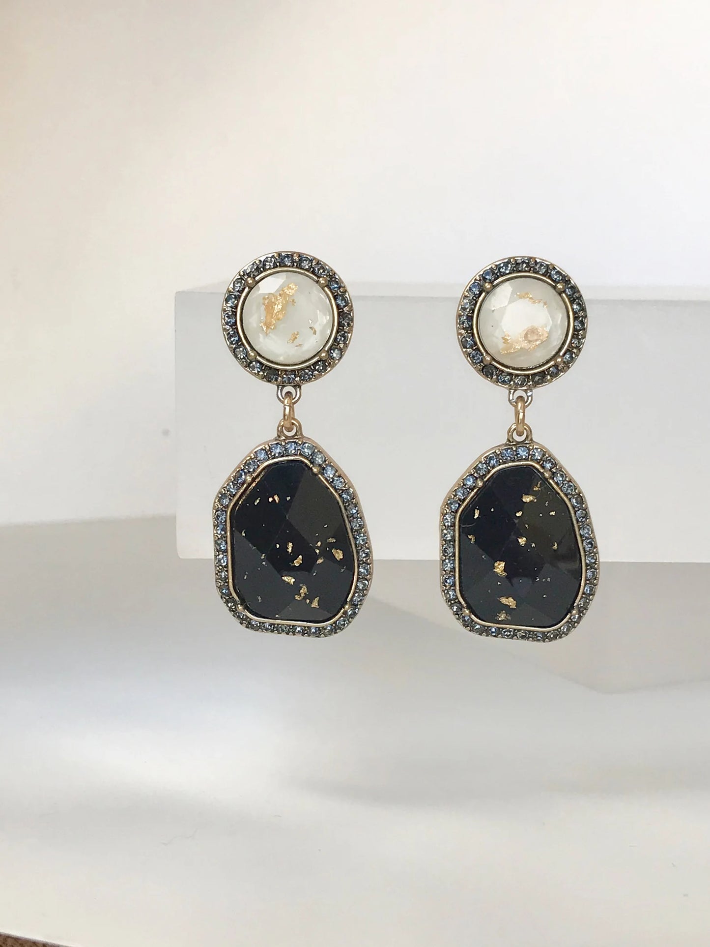 Black drop earrings