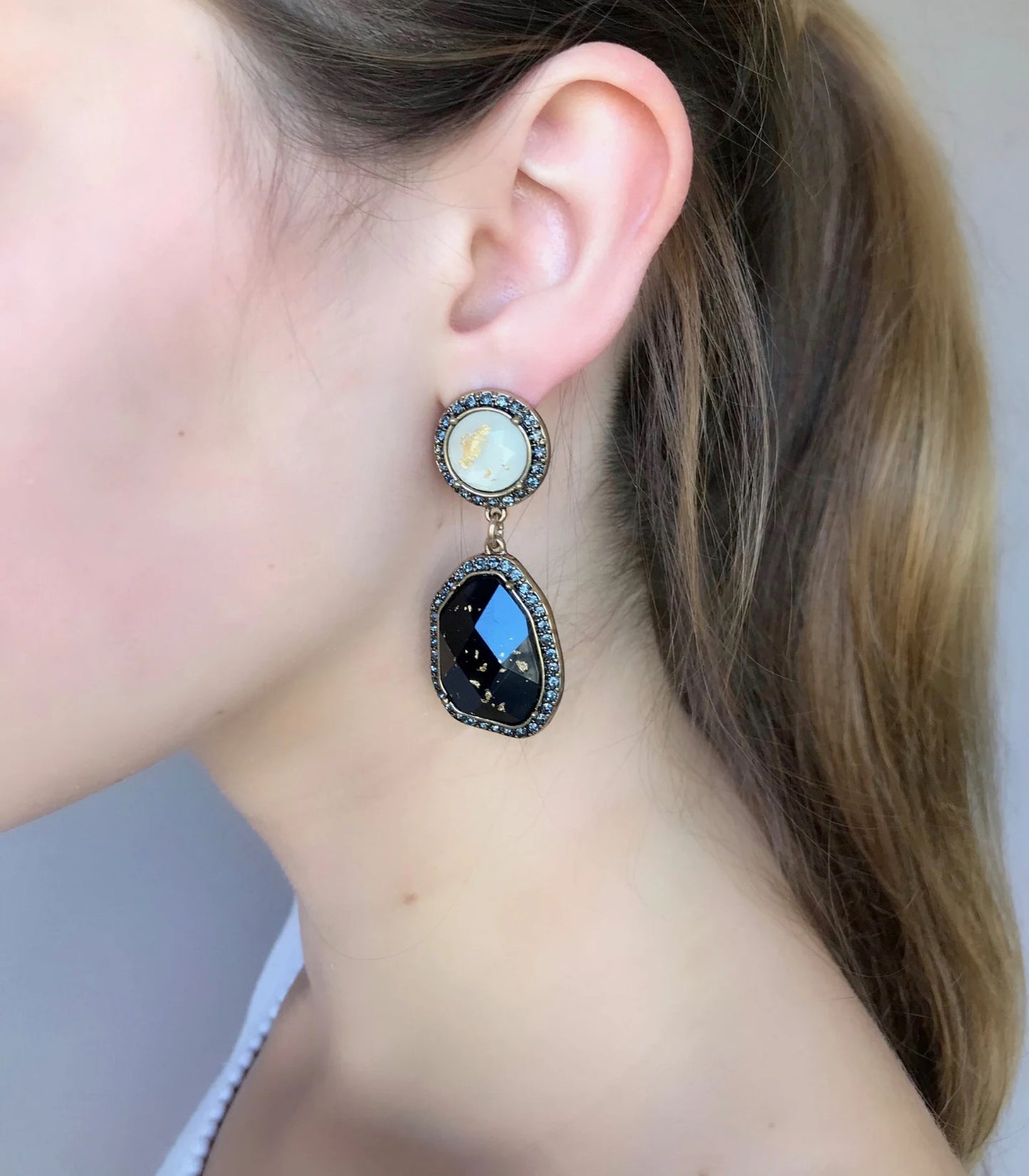 Black drop earrings