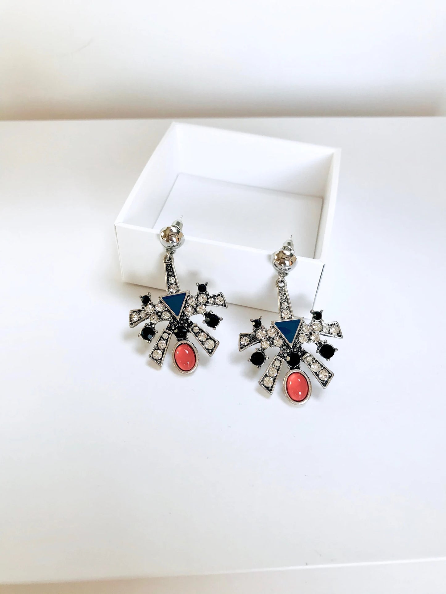 Art deco crystal earrings