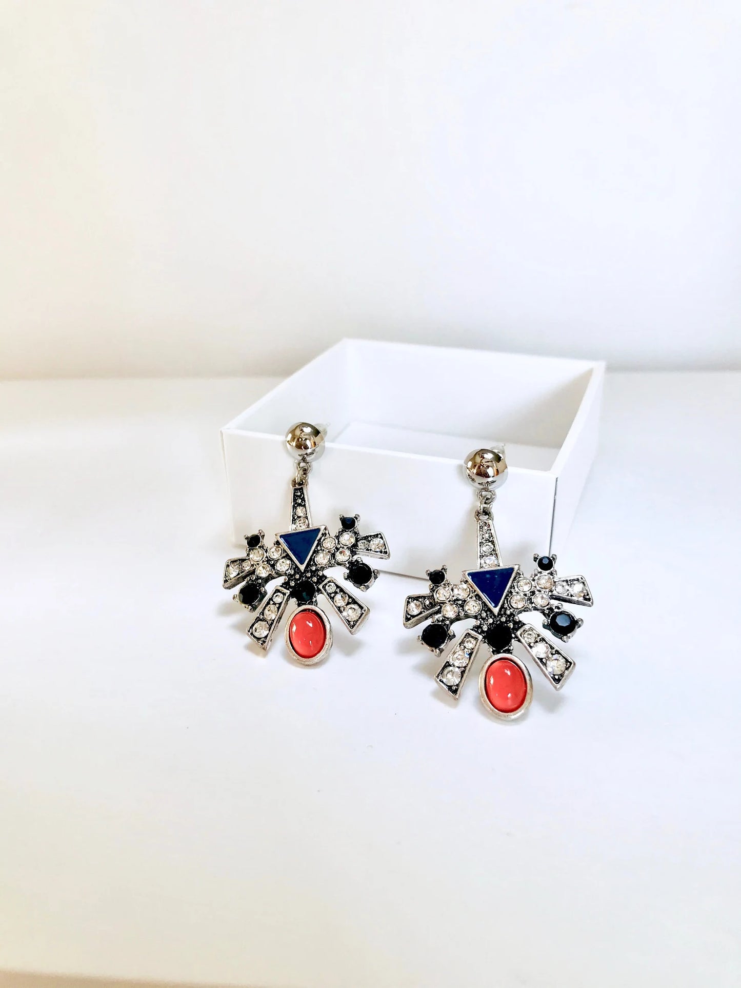 Art deco crystal earrings