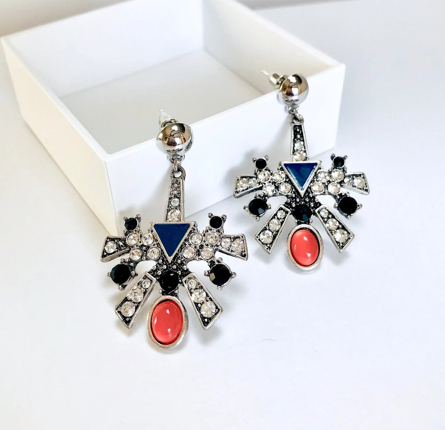 Art deco crystal earrings