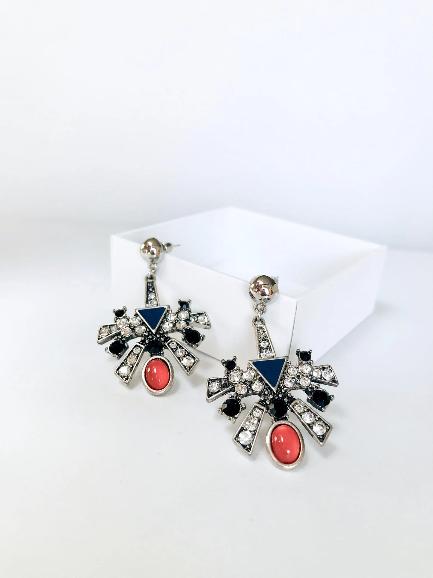 Art deco crystal earrings