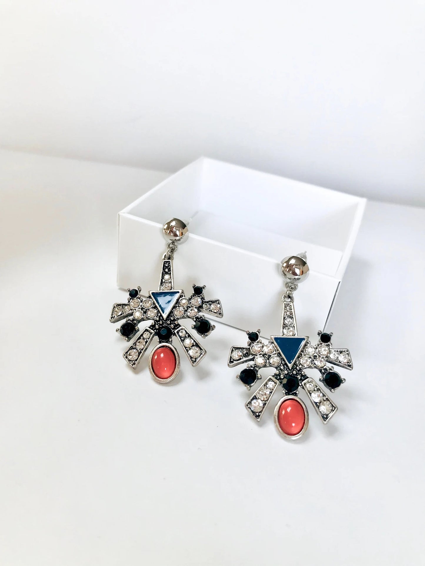 Art deco crystal earrings