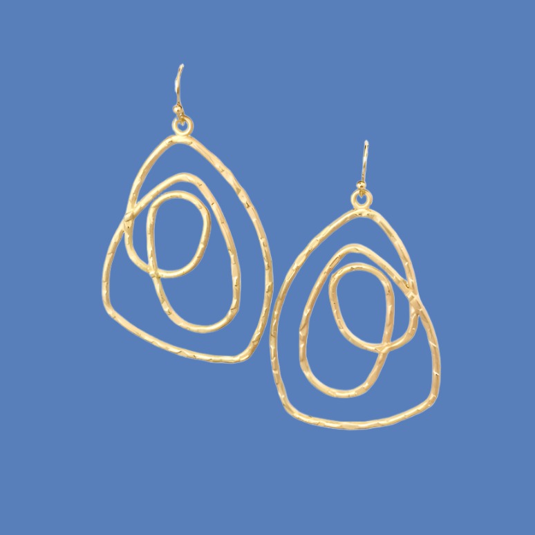 Gold wire earrings