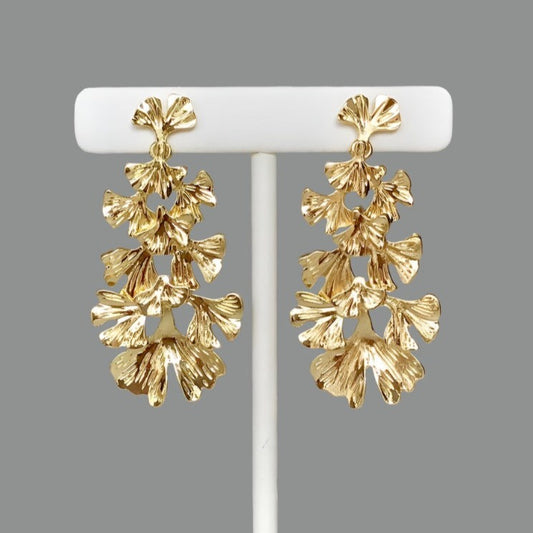 Statement leaves earrings