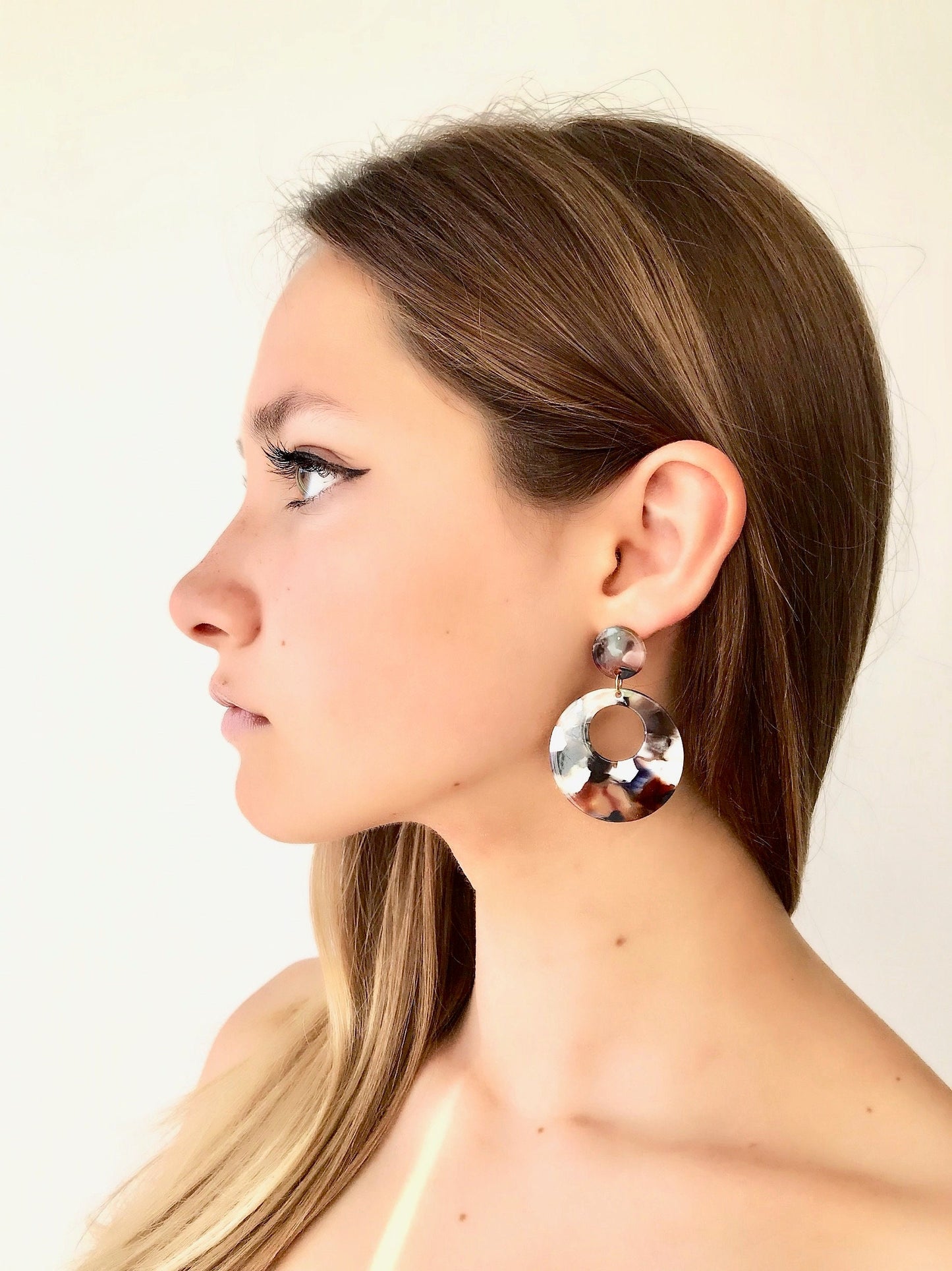 Multi color acrylic earrings