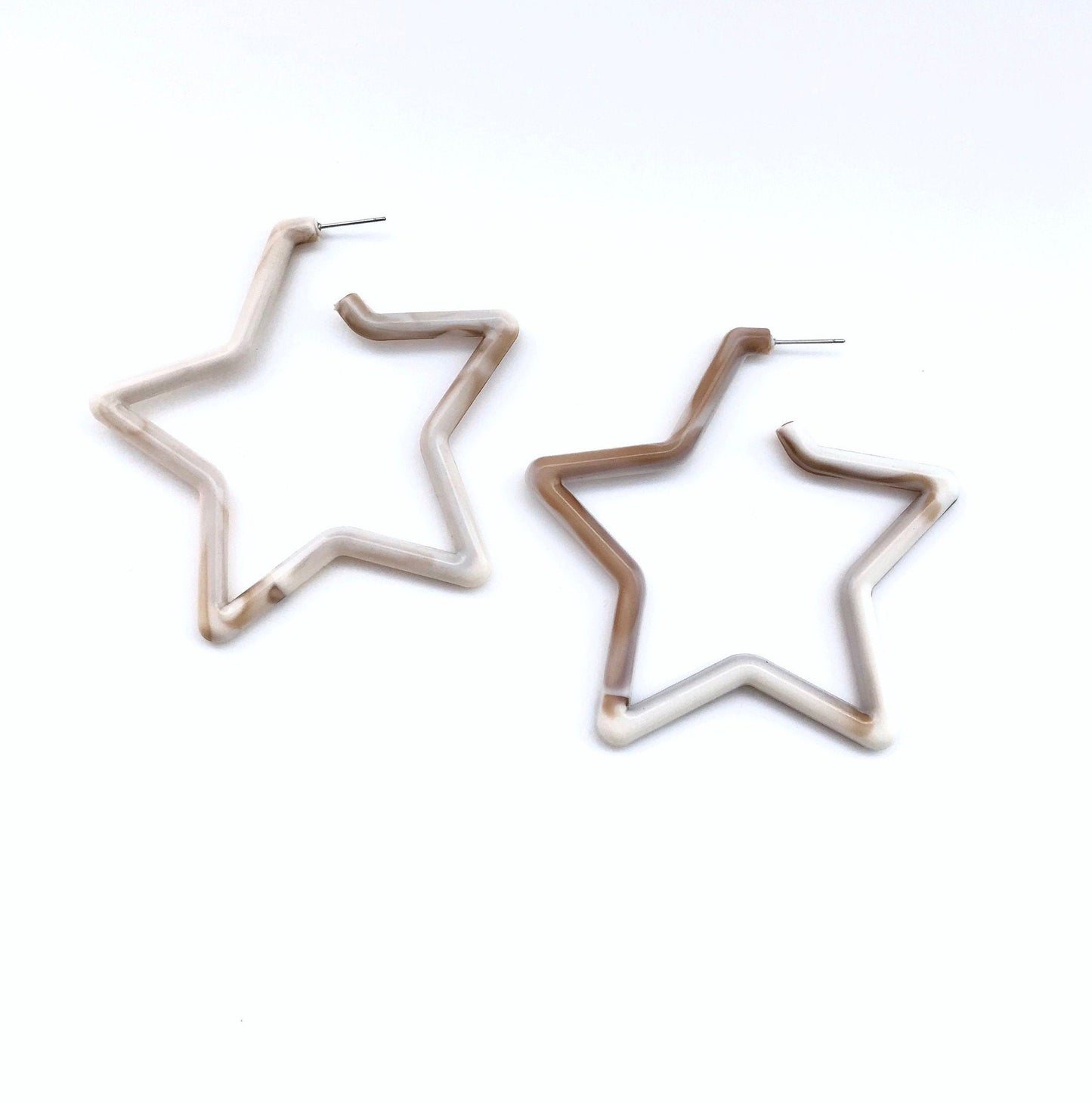 Large star earrings