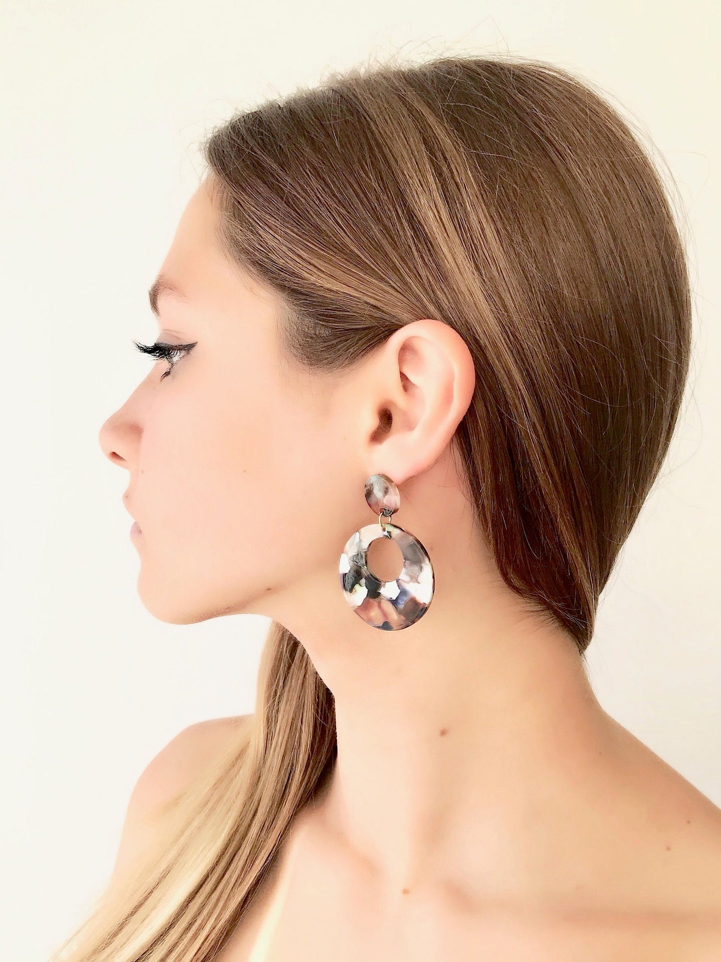 Multi color acrylic earrings