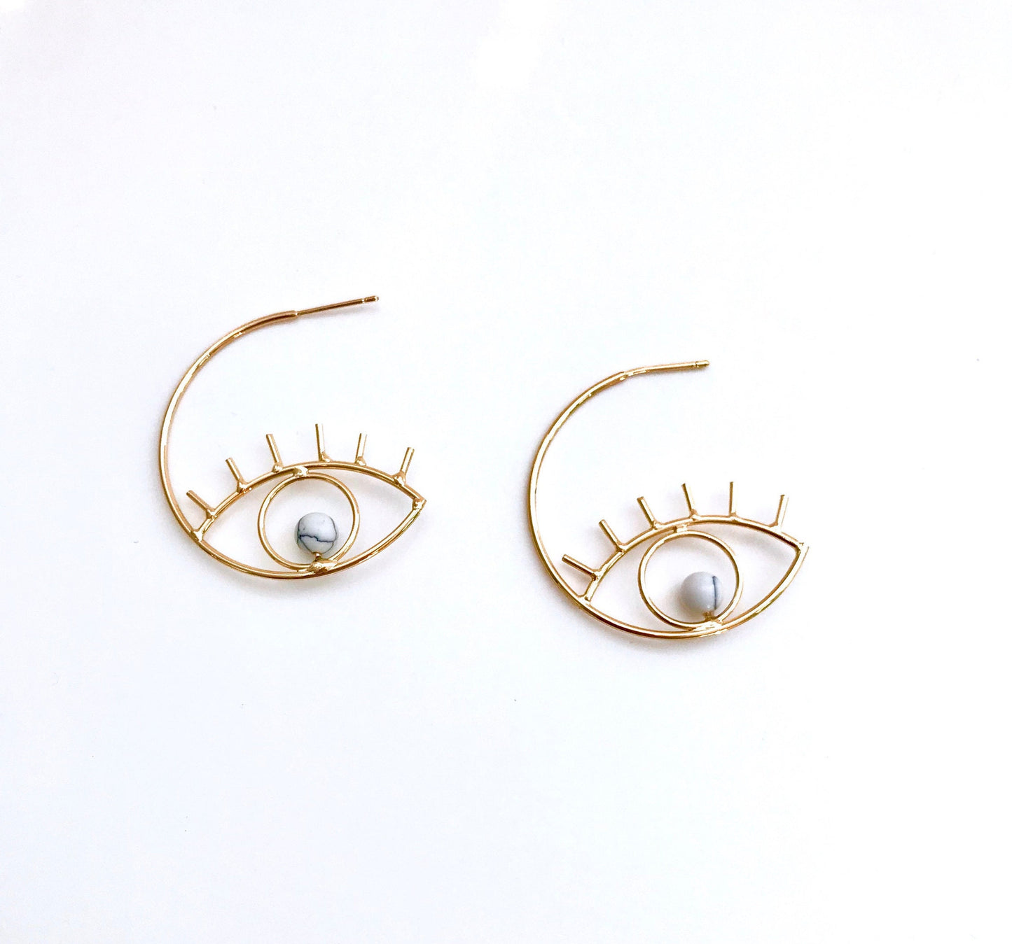Evil eye earrings hoops