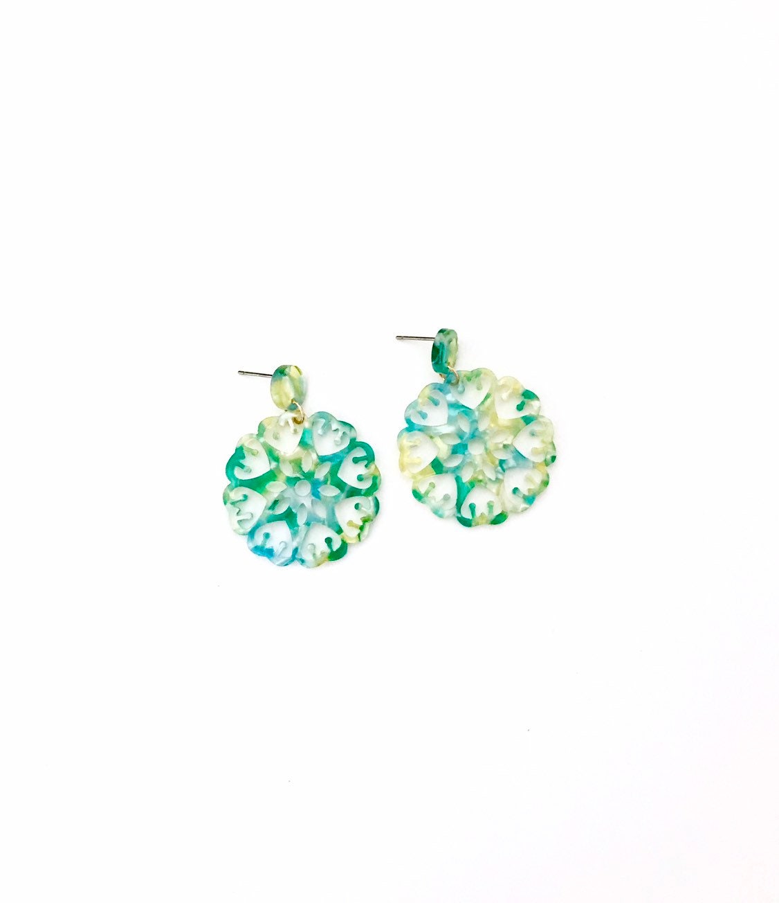 Flower filigree earrings