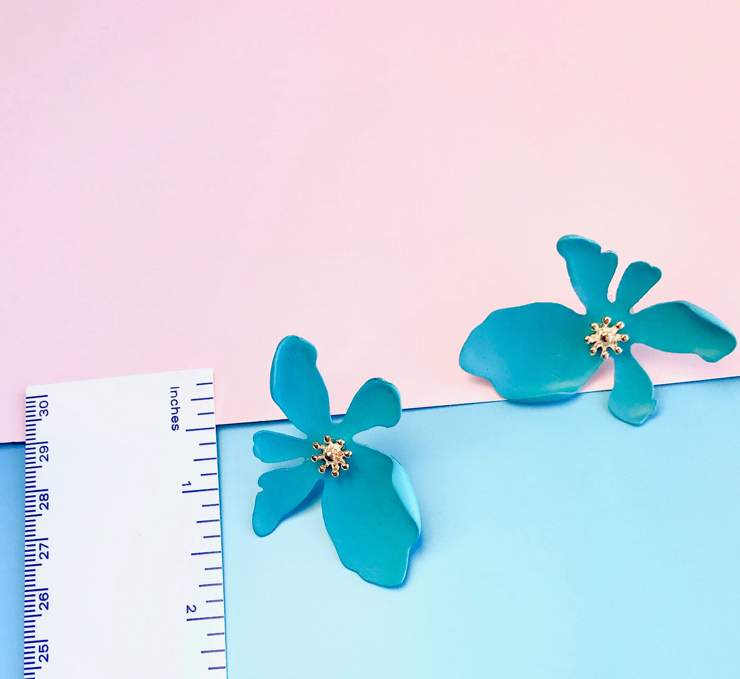 White flower earrings