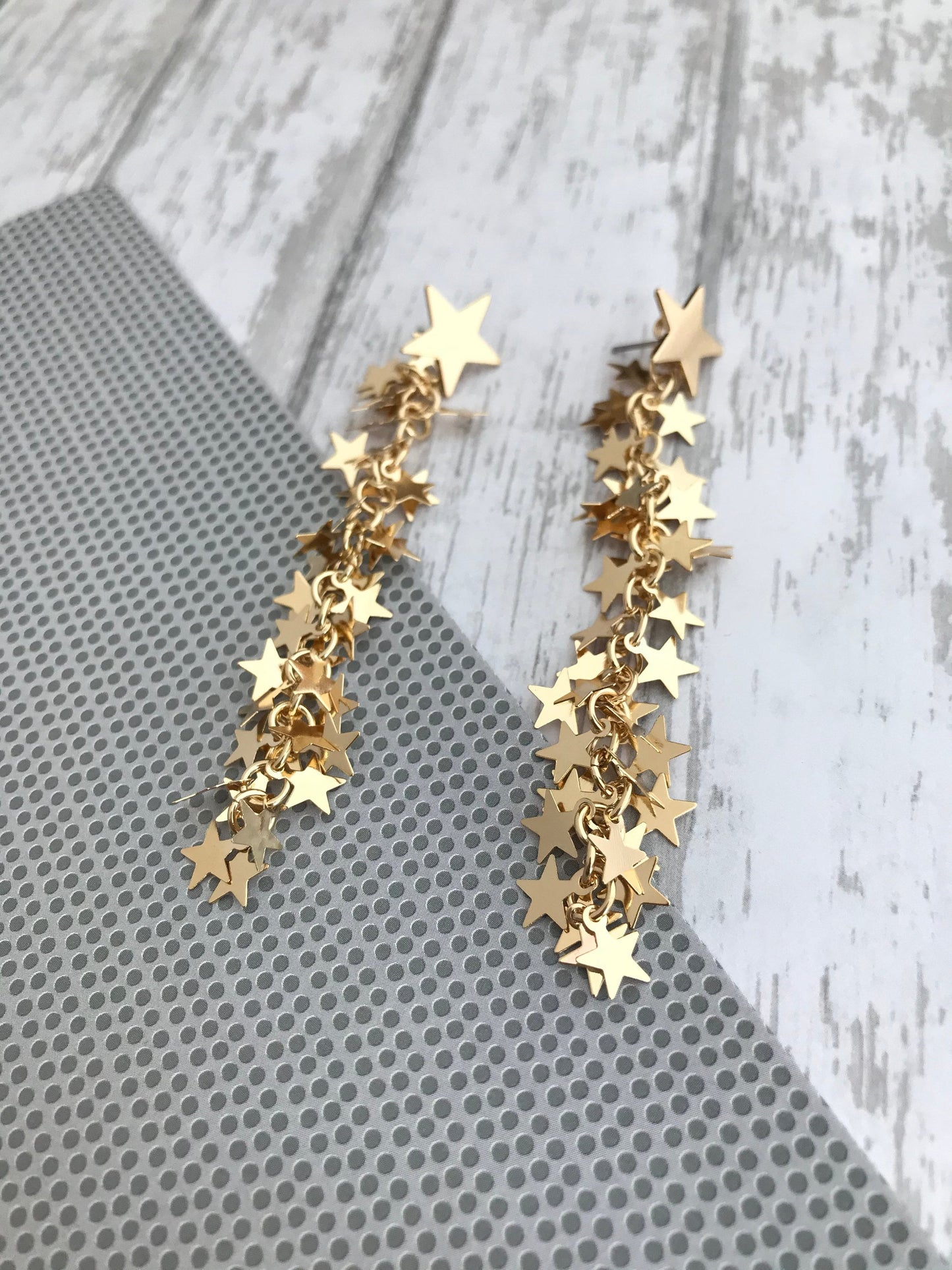 Celestial star drop earrings