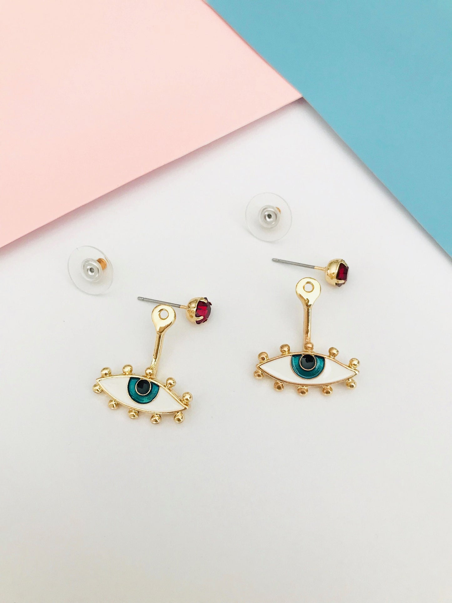 Evil eye earrings