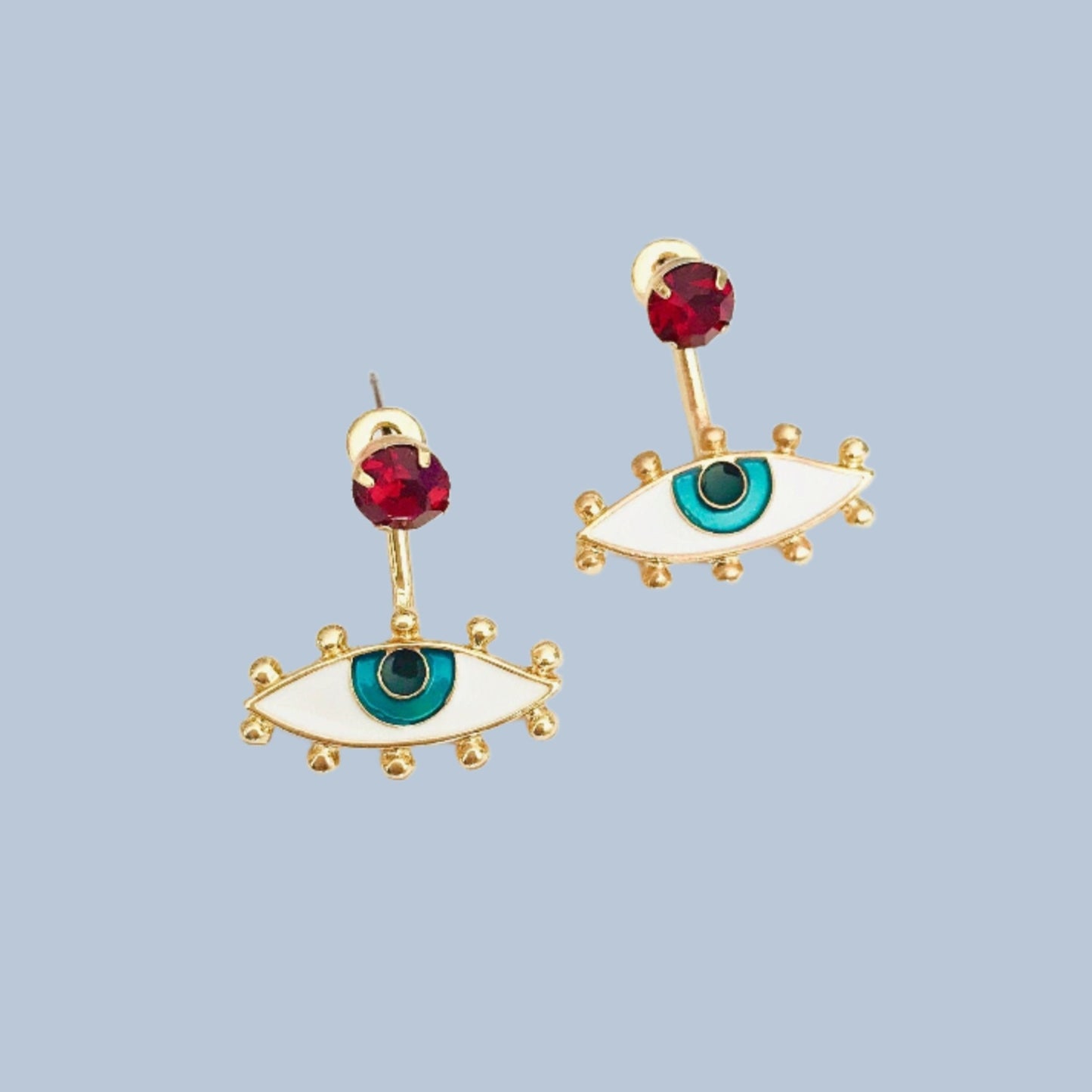 Evil eye earrings