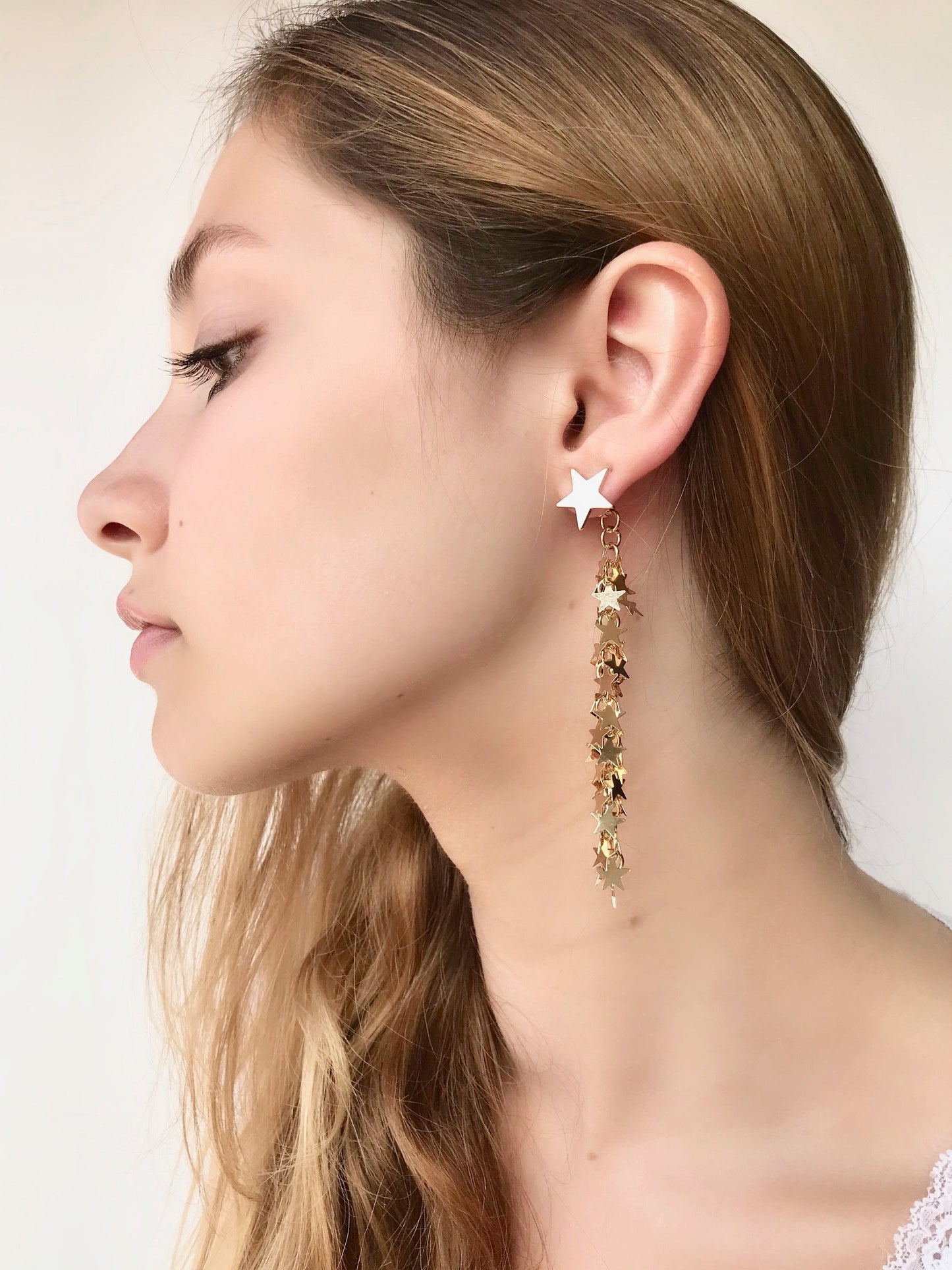 Celestial star drop earrings