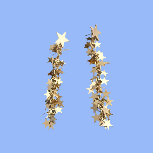 Celestial star drop earrings