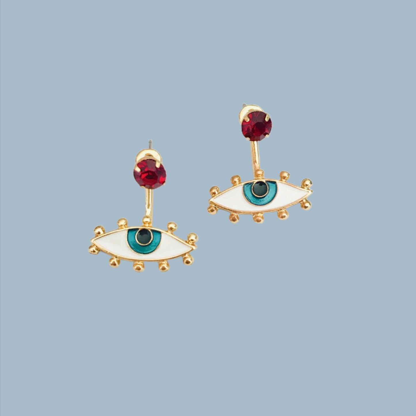 Evil eye earrings