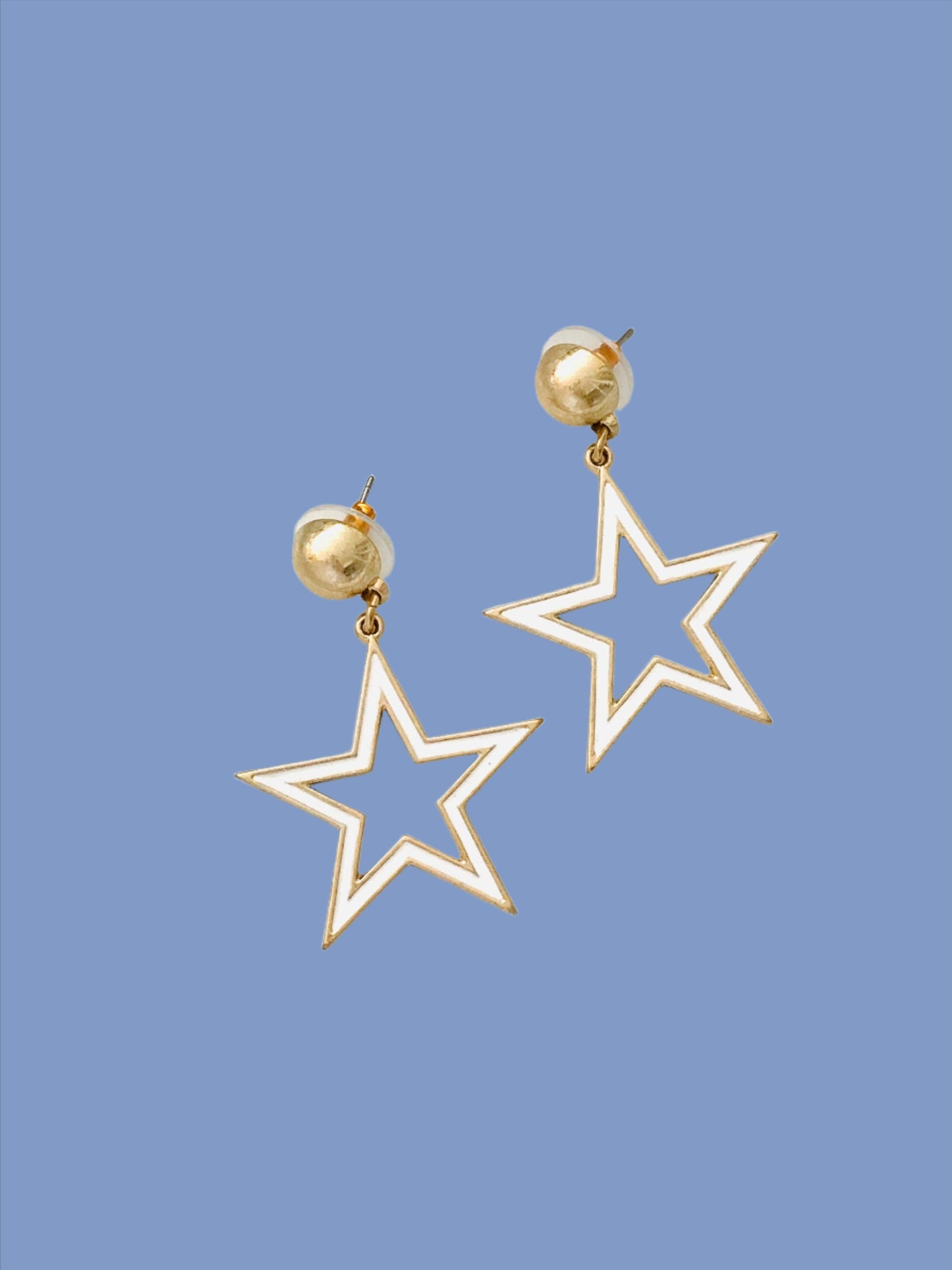 Black star earrings
