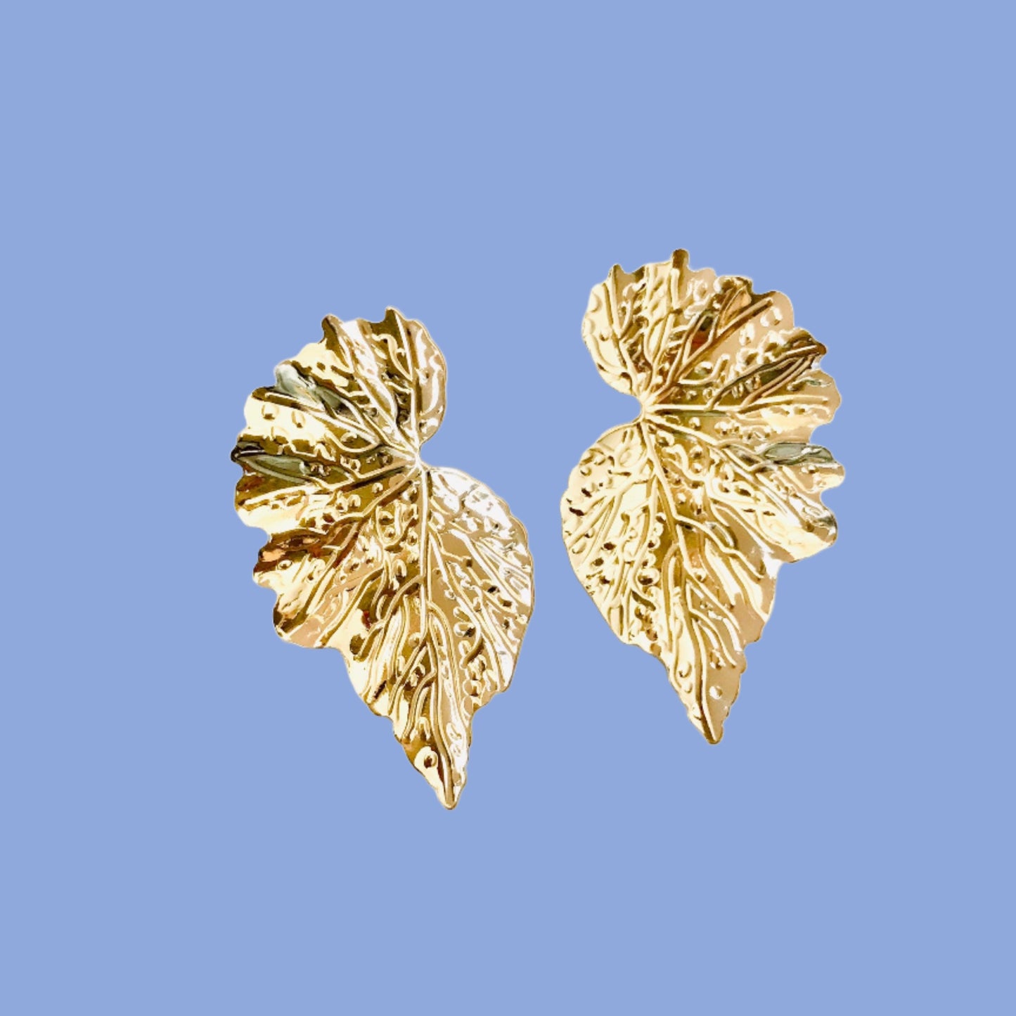 Gold leaf earrings