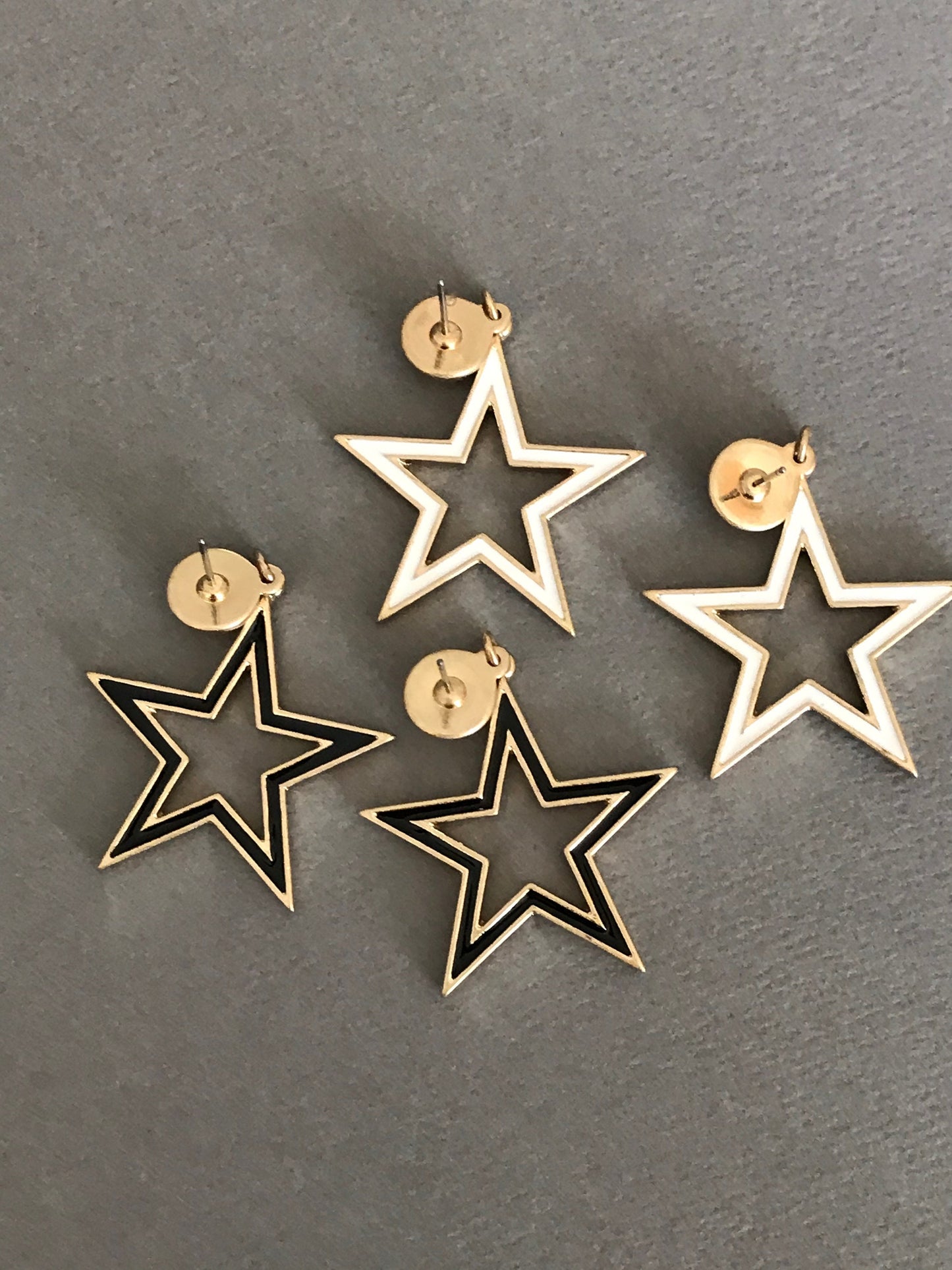 White star earrings