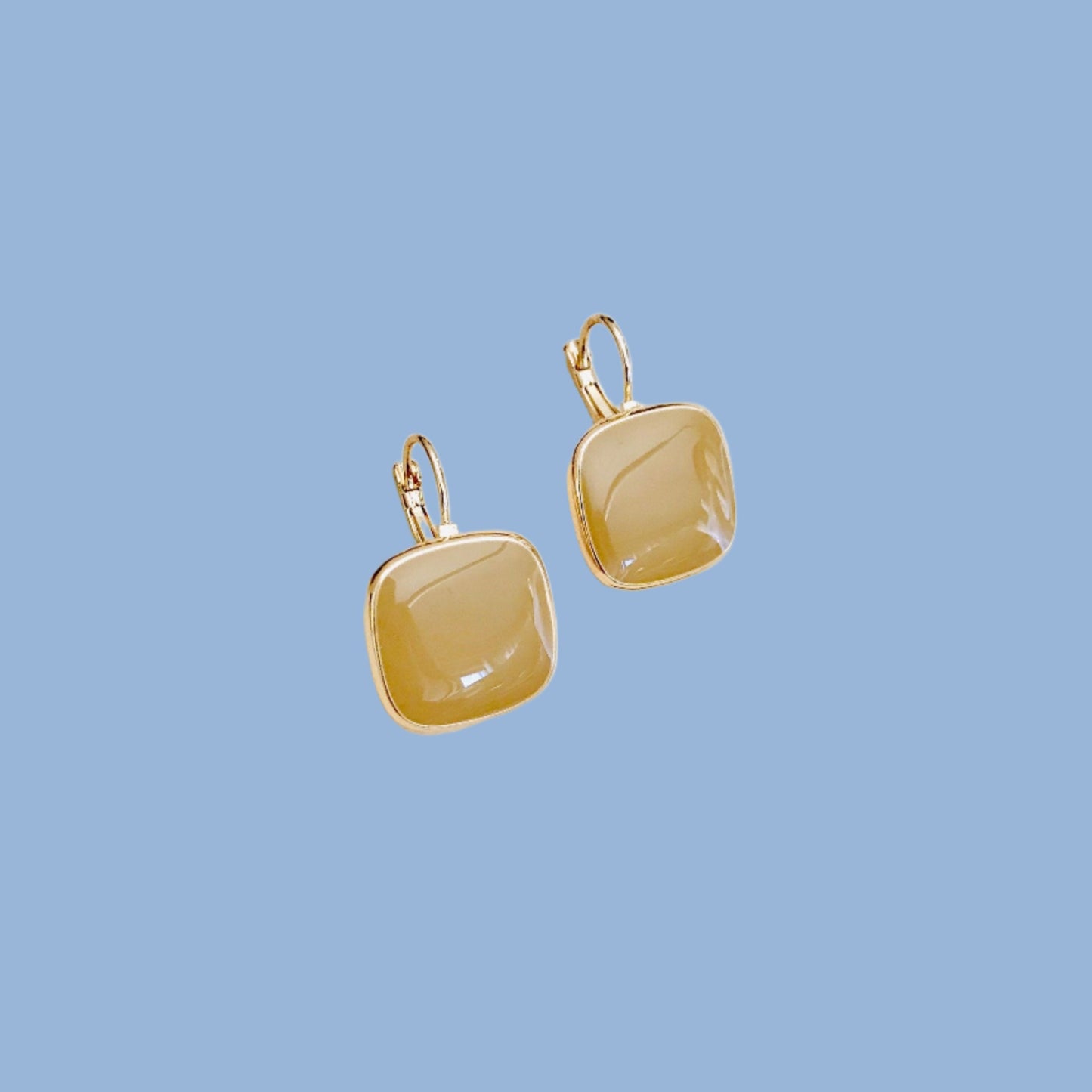 Mustard geometric earrings