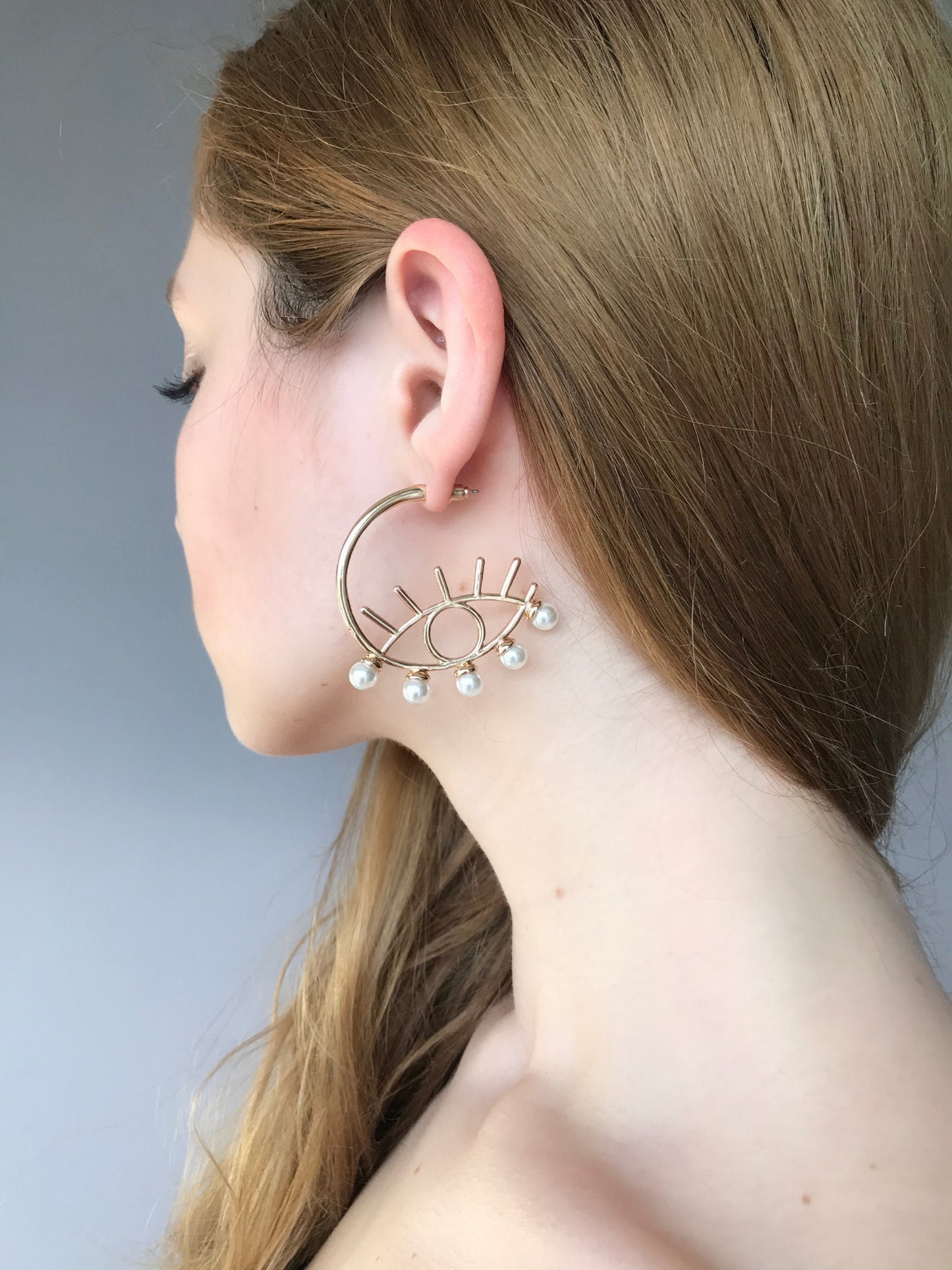 Evil eye earrings hoops