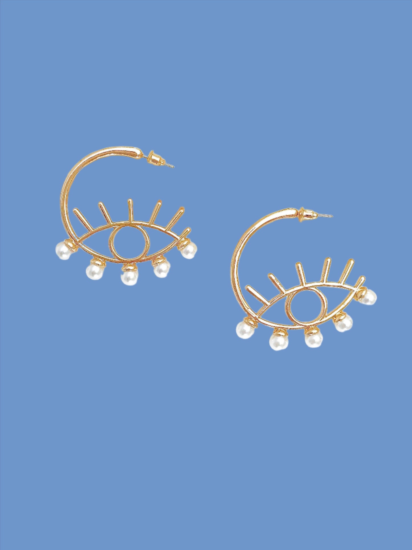 Evil eye earrings hoops