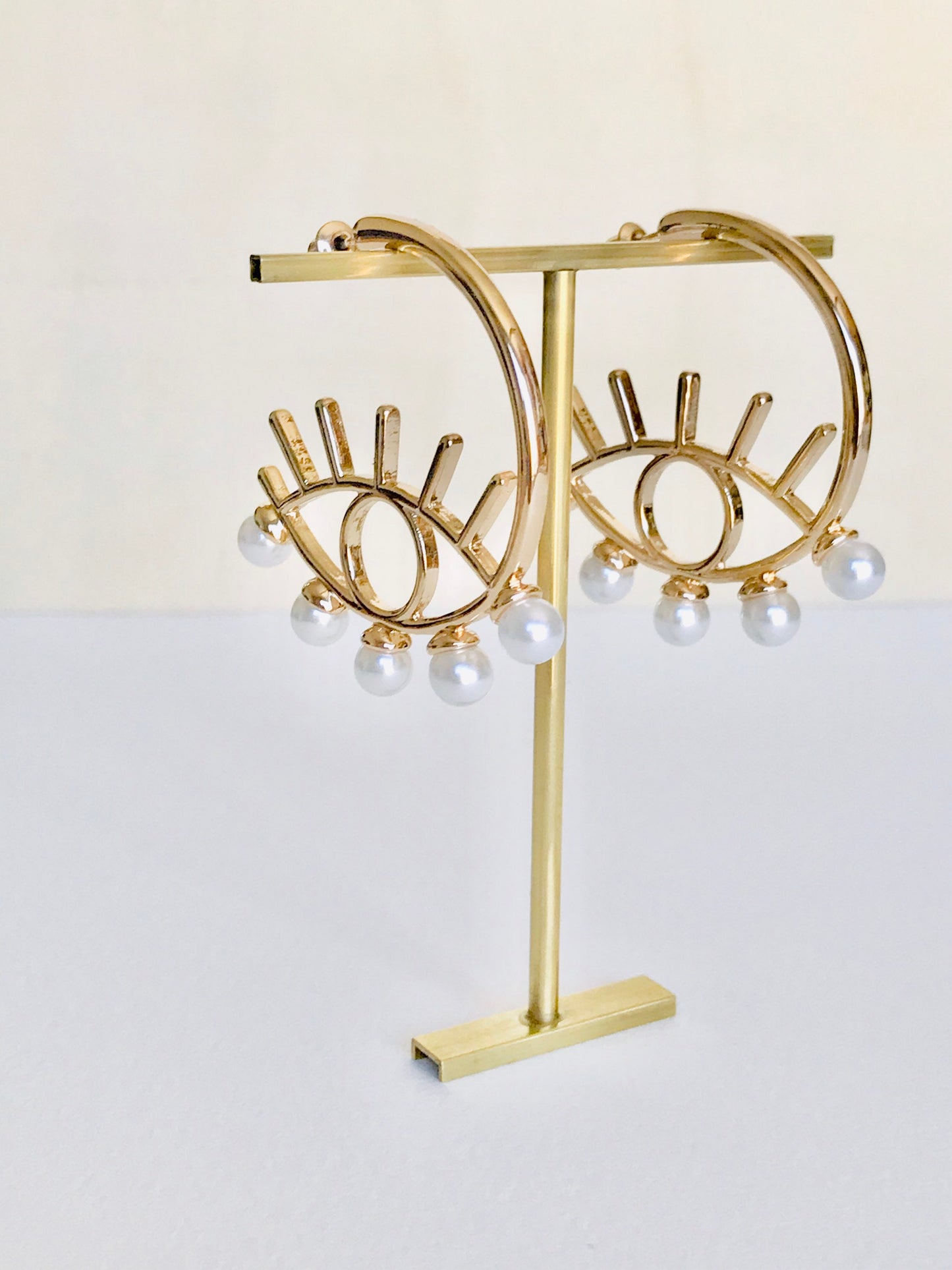 Evil eye earrings hoops