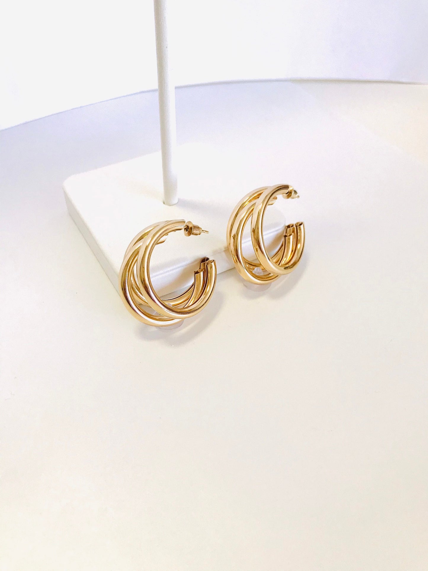 Gold hoop earrings