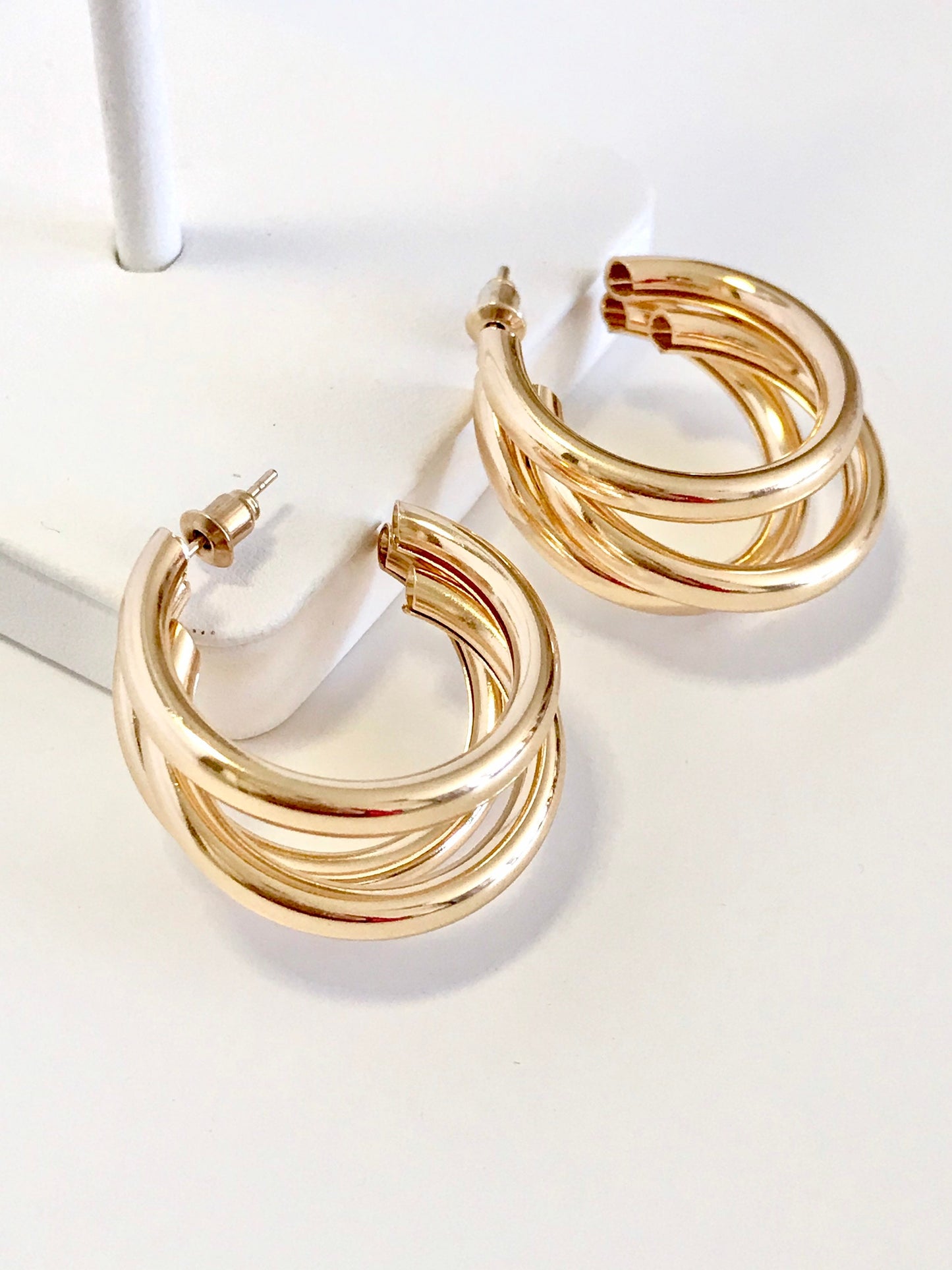 Gold hoop earrings