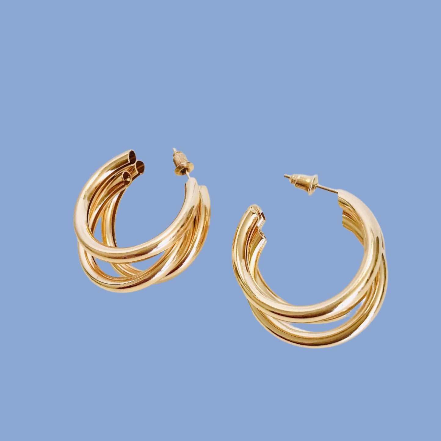 Gold hoop earrings