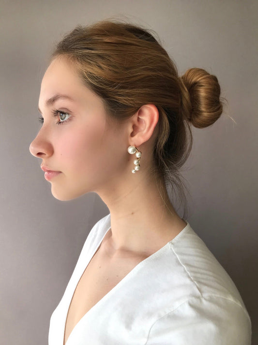 Statement pearl earrings