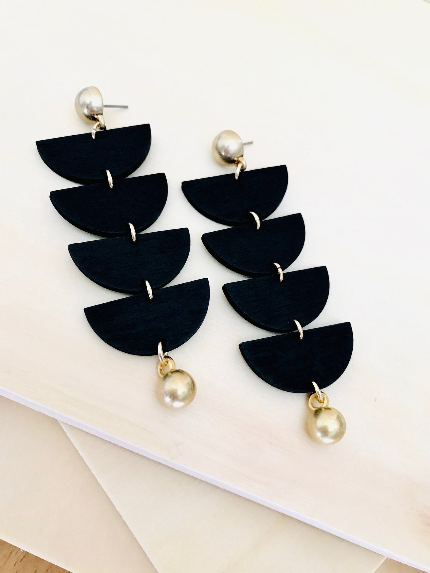 Geometric art deco earrings