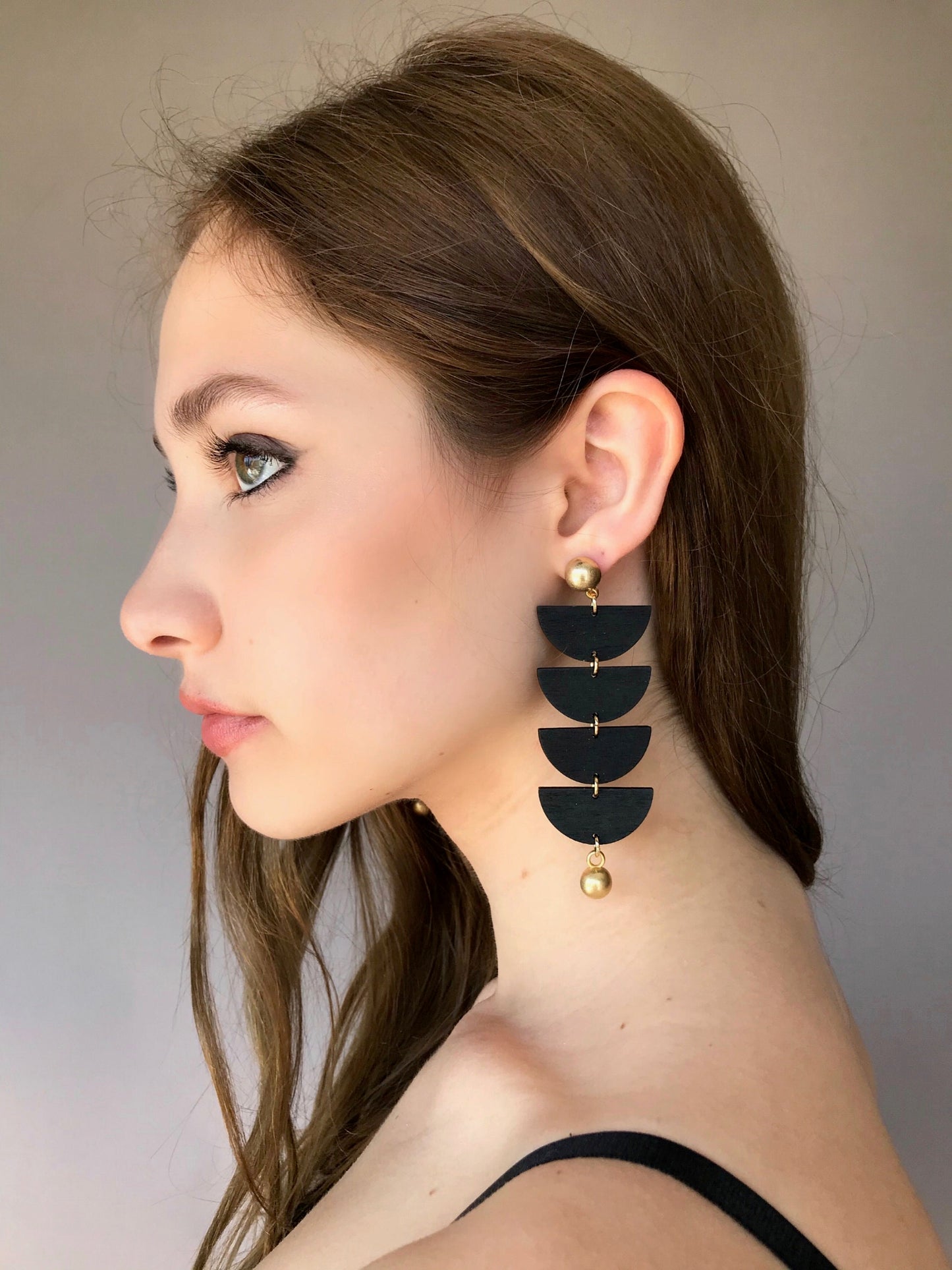 Geometric art deco earrings