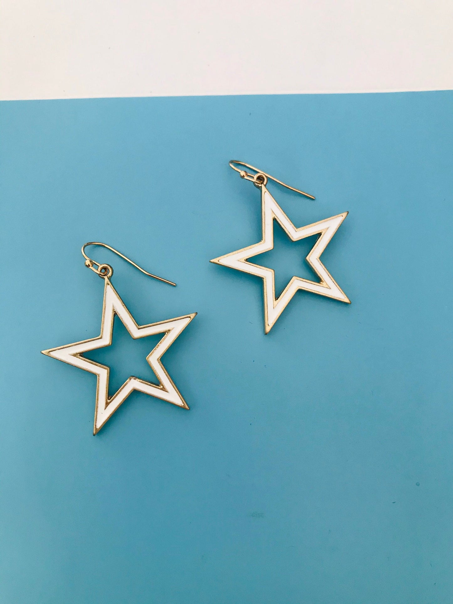 White star earrings