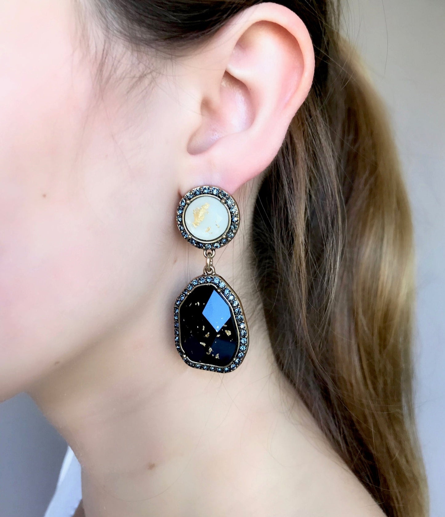 Black drop earrings