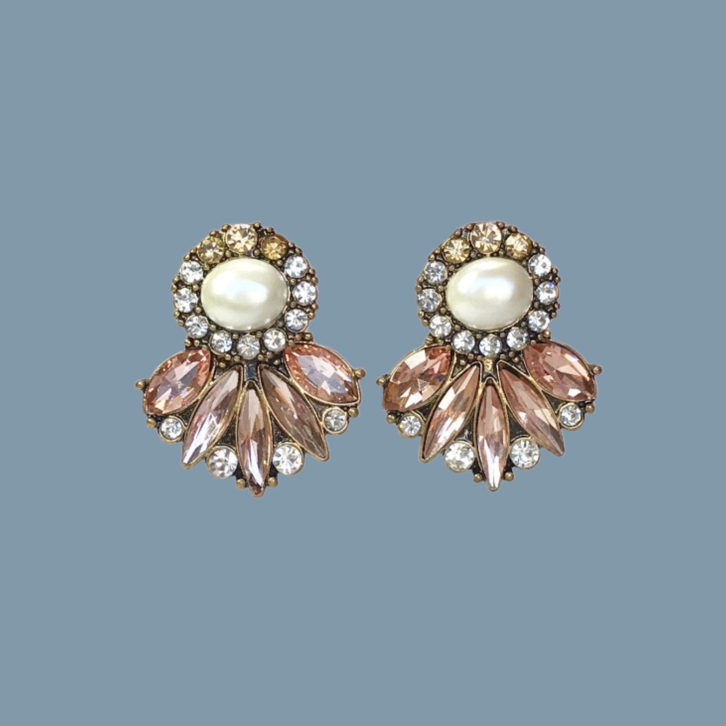 Pink crystal earrings