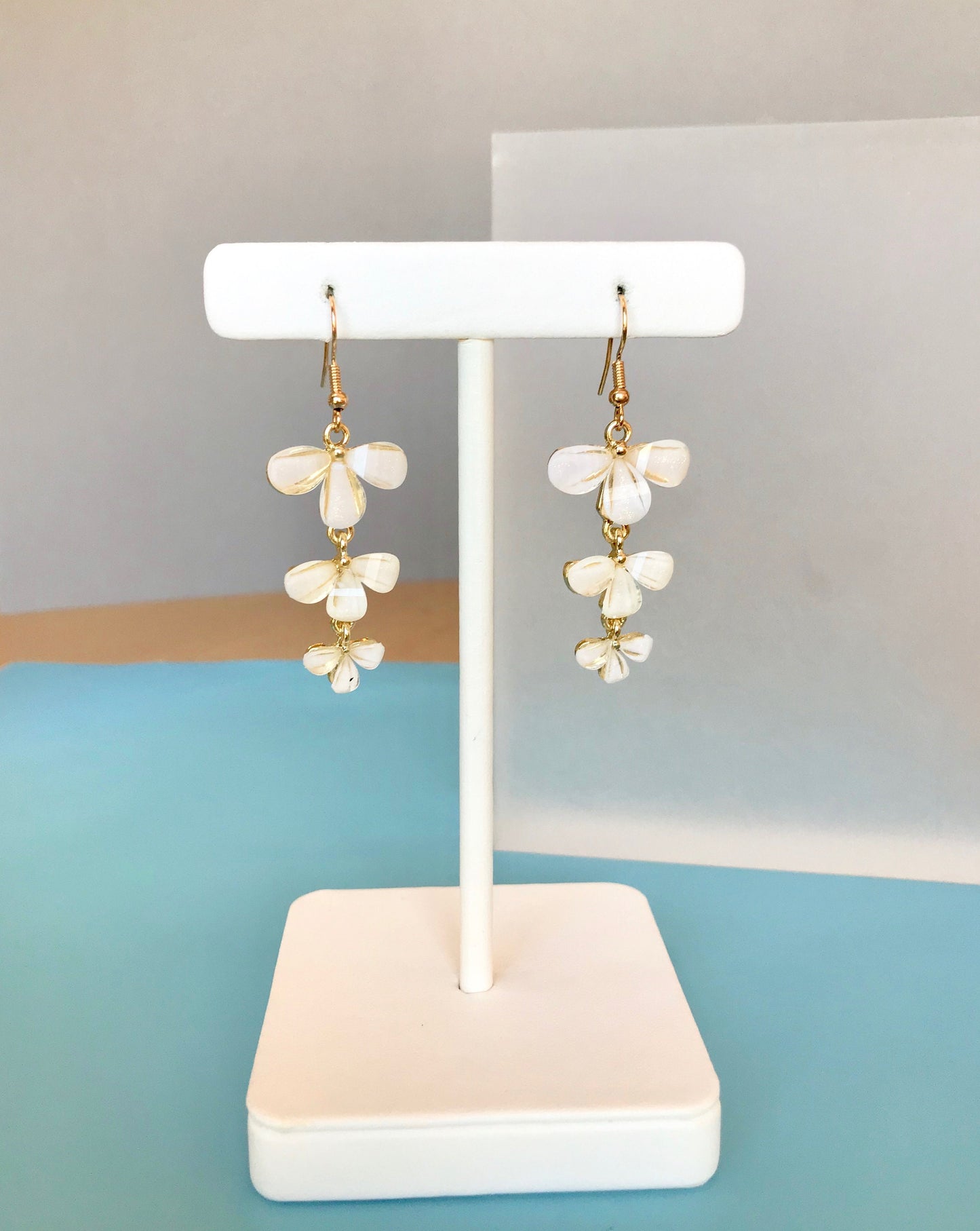 Bridal flower earrings