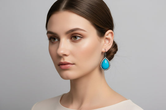 Turquoise teardrop earrings