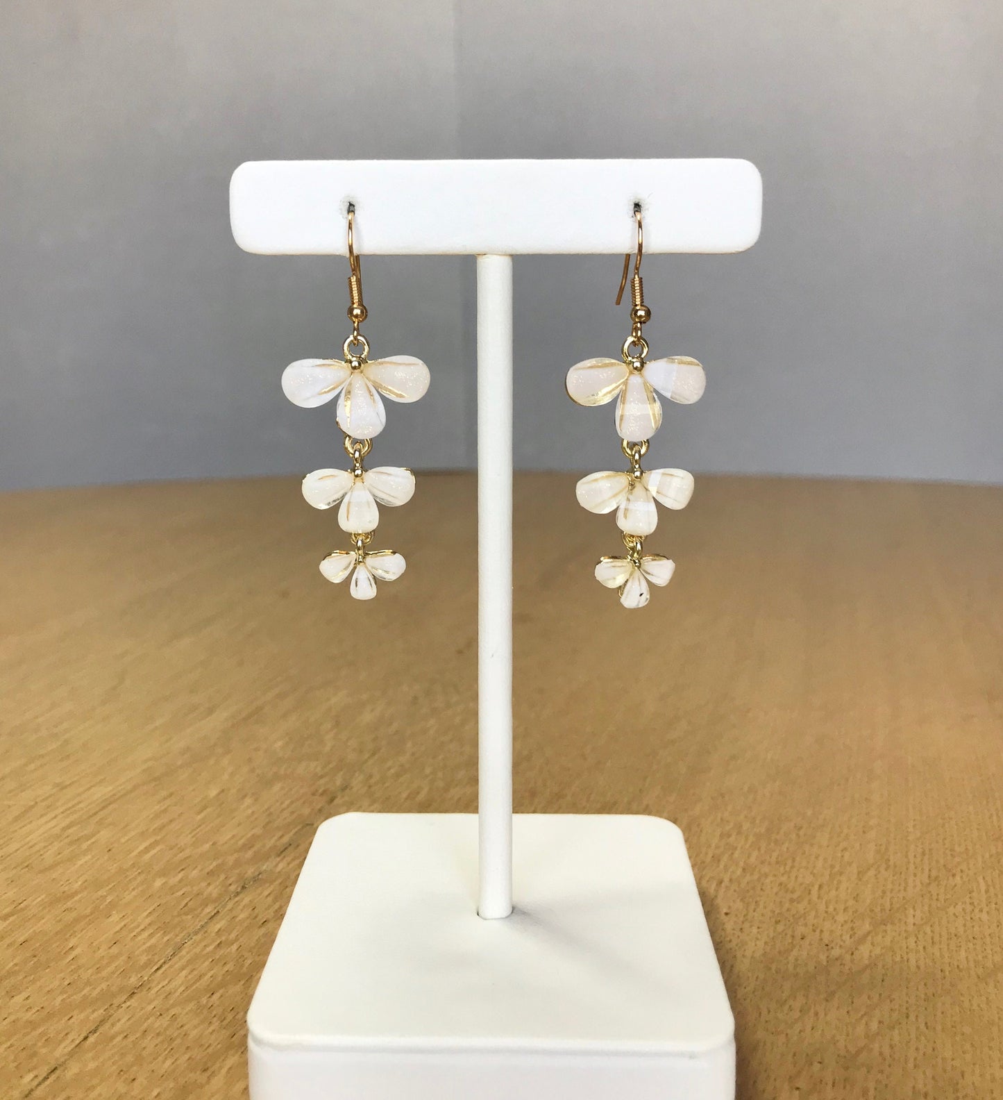 Bridal flower earrings