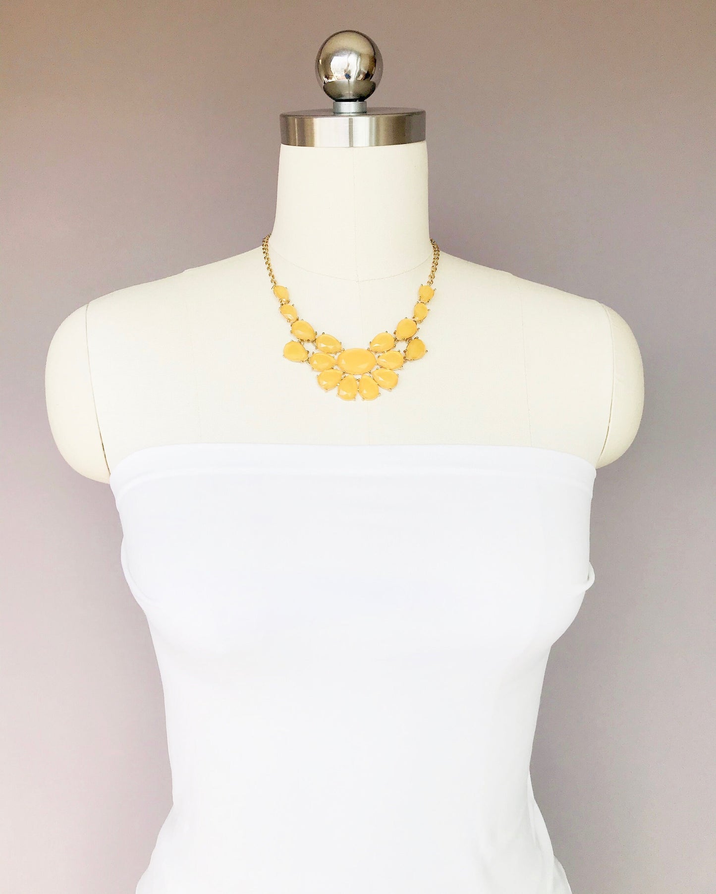 Turquoise green bib necklace