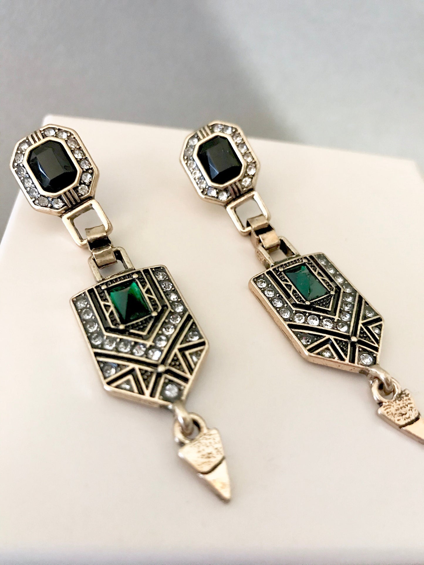 Art deco crystal earrings