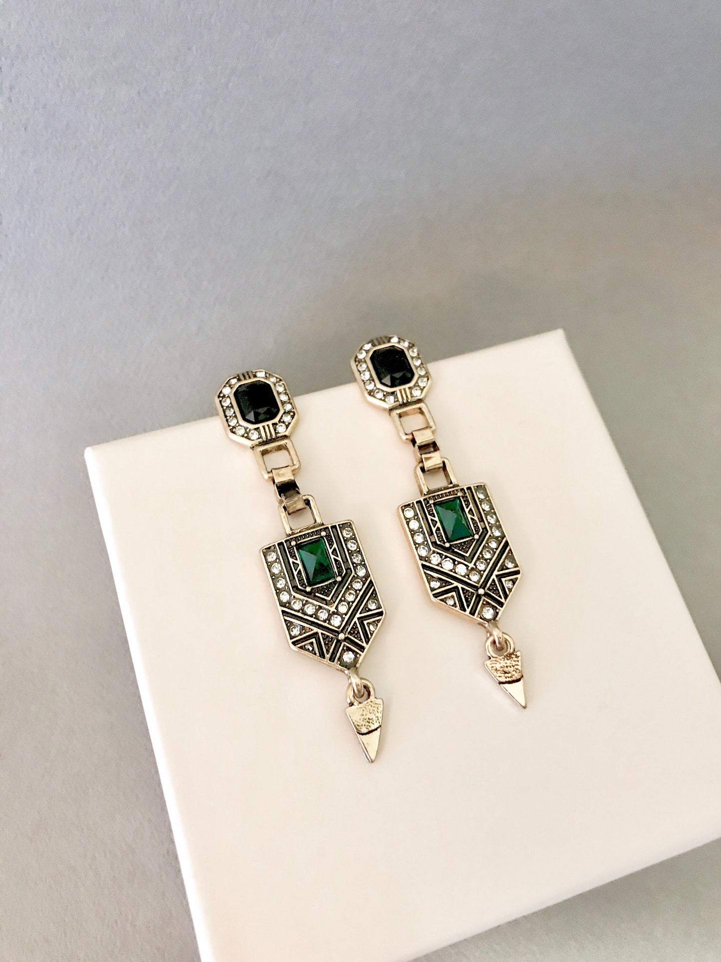 Art deco crystal earrings