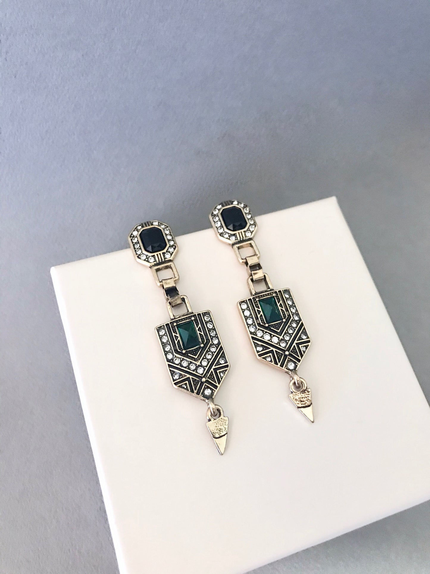 Art deco crystal earrings