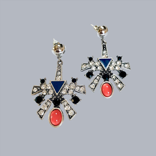 Art deco crystal earrings